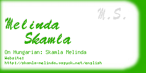 melinda skamla business card